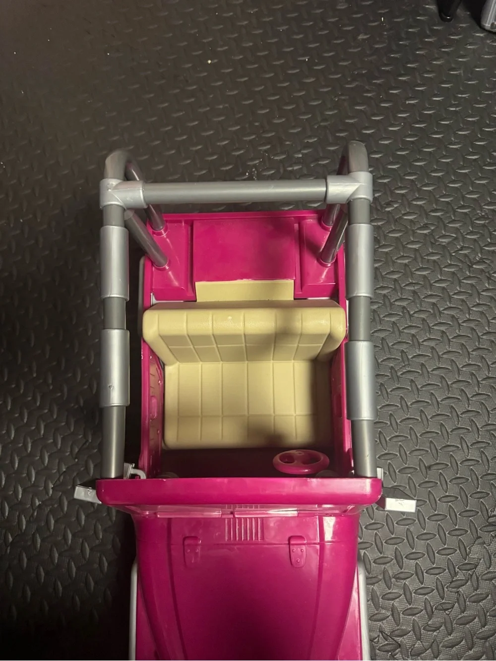 Pink Kids Ride-On Toy Jeep with Beige Seats